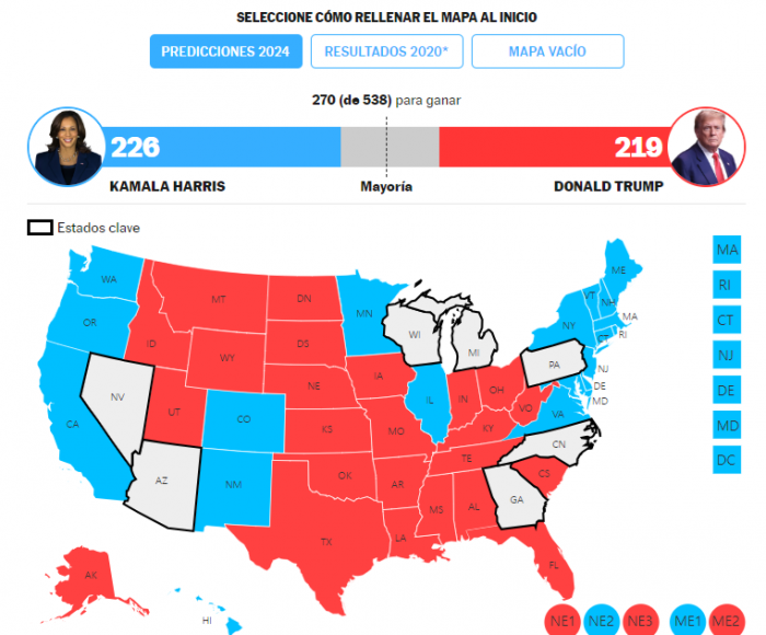 Calculadora electoral de Estados Unidos: ¿qué Esta…