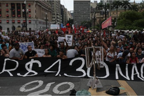 브라질 상파울루서 대중교통요금 인상 반대 시위 확산 조짐