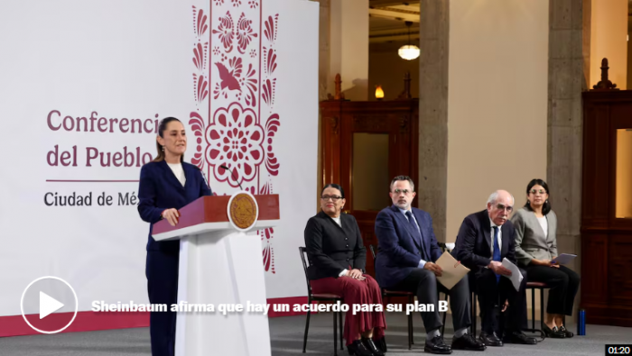 Sheinbaum afirma que hay un acuerdo para su plan B…