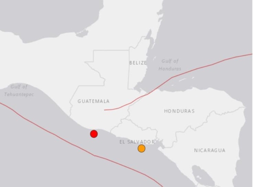 과테말라 남쪽 해저서 규모 5.5 지진