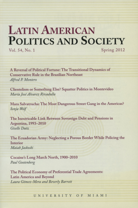 Latin American Politics and Society Vol.54, No. 1 Spring 2012