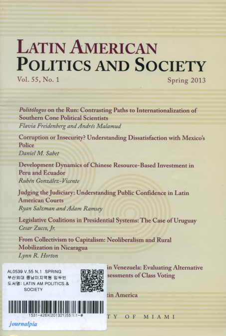 Latin American Politics and Society Vol.55, No. 1 Spring 2013