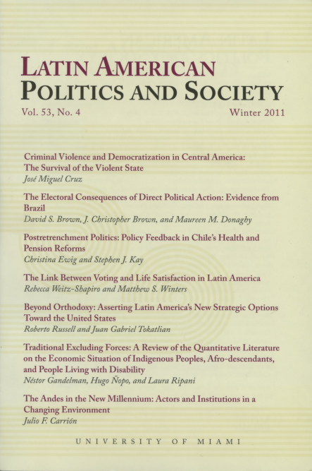 Latin American Politics and Society Vol.53, No. 4 Winter 2011