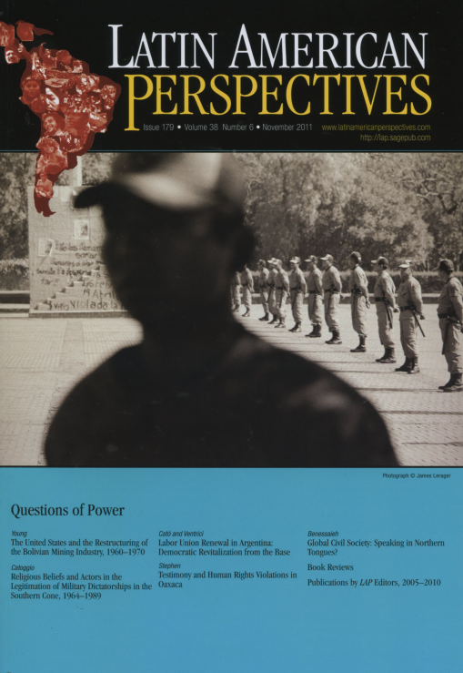 LATIN AMERICAN PERSPECTIVES Issue 179. Vol.38 No.6 November 2011
