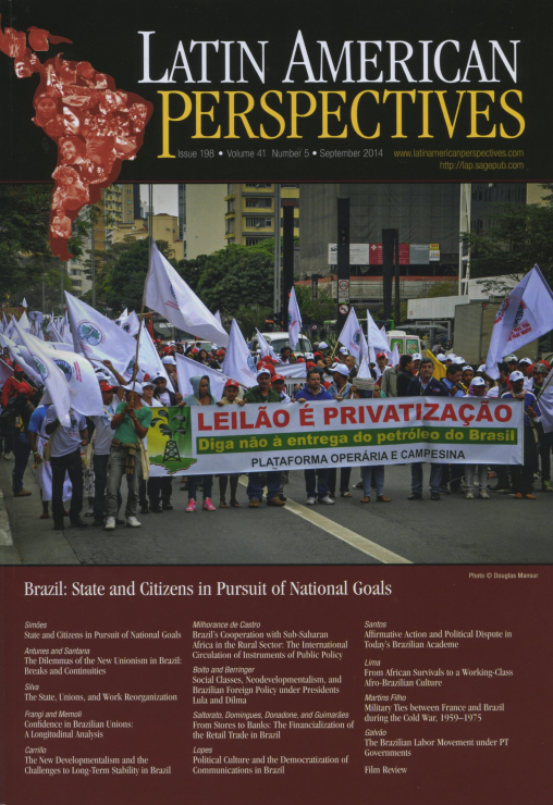 Latin American Perspectives. Issue 198 Vol 41 No.5 September 2014