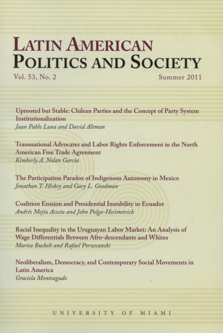 Latin American Politics and Society Summer 2011 Vol. 53 No. 2