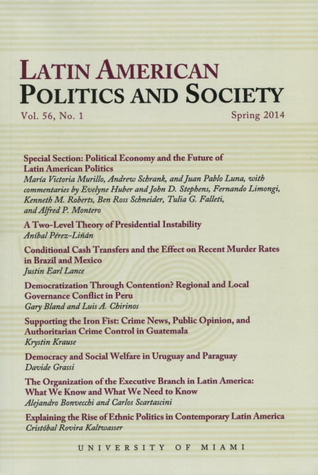 Latin American Politics and Society Vol.56, No.1 Spring 2014
